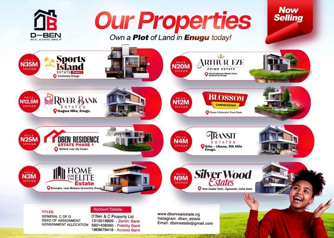 Hot Property Listings/Across Enugu/Asaba