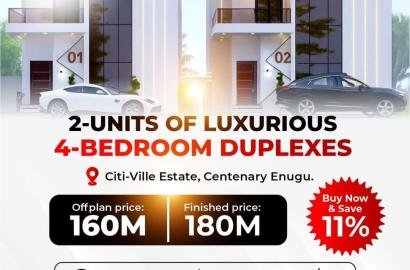 Spacious 2-Units of Luxurious 4-Bedroom Duplexes